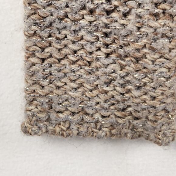 Joan Vass Studio WMNS SZ L Open Front Cardigan Sweater Brown Tan Ombré Wool Blnd - Picture 5 of 14